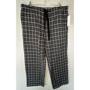 NWT Jaclyn Intimates Grey and White Plaid Soft Lounge/Pajama Pants